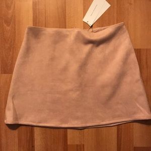 French Connection suede pink skirt size 6